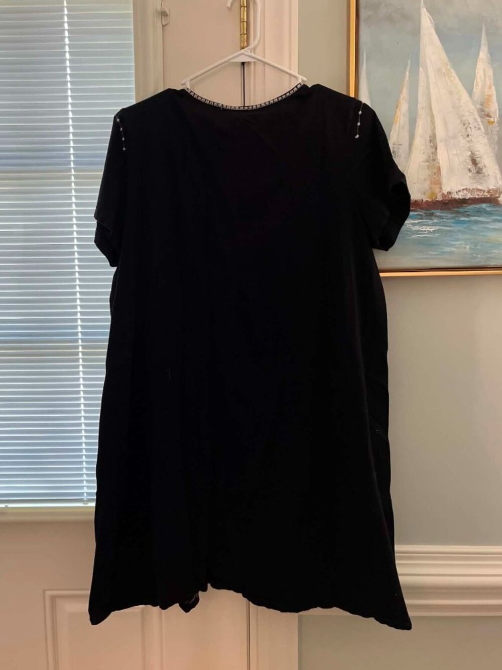 Johnny Was LA Black Johnny Was Black 100% Cotton Embroidery EUC SIZE LARGE - Picture 4 of 5